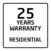 25 years residential warranty